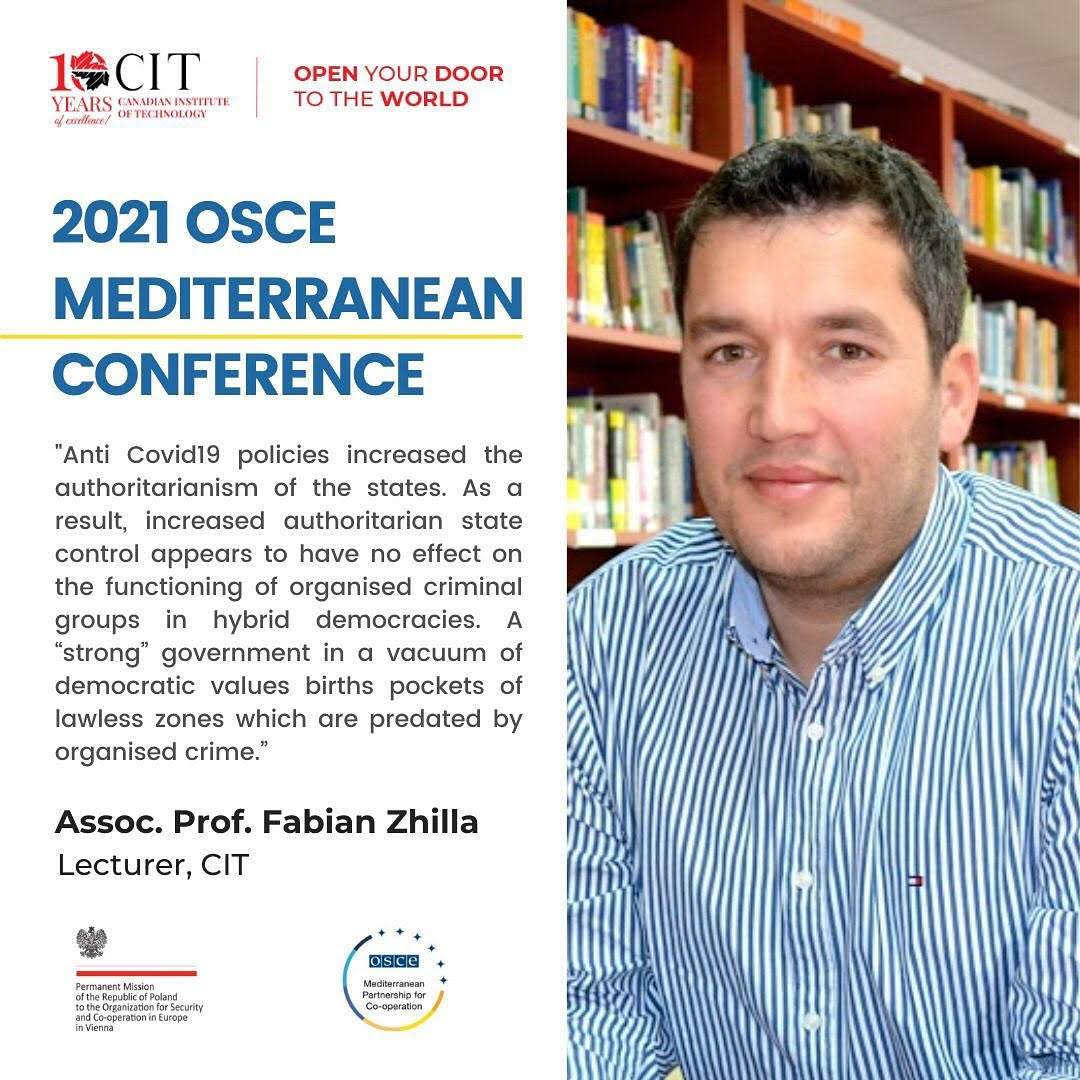 ASSOC. PROF. FABIAN ZHILLA PJESËTAR NË KONFERENCËN VJETORE  TË NIVELIT TË LARTË TË OSBE-SË NË MESDHE