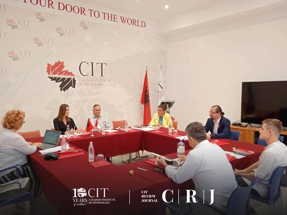 Mbledhja e bordit editorial të Revistës Shkencore “CIT Review Journal” 2 Fokusi i mbledhjes ishte publikimi i suksesshem i numrit të ardhshëm të revistës, CRJ November Issue, 2021