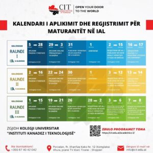 KALENDARI I APLIKIMIT REGJISTRIMIT U ALBANIA
