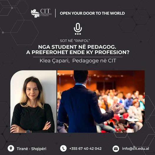 Klea Capari ishte e ftuar në Radio “Kontakt” për të folur për eksperiencën e saj si studente dhe pedagoge.