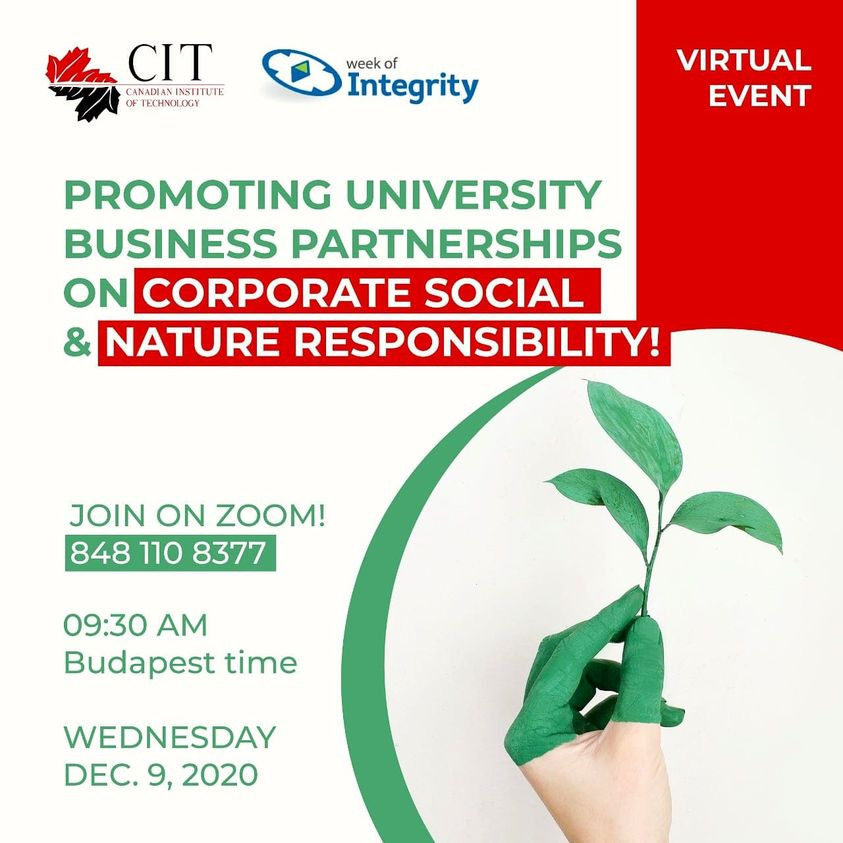 Ngjarje virtuale me temën “Promovimi i Partneriteteve të Biznesit Universitar mbi Përgjegjësinë Sociale dhe Natyrore të Korporatës!