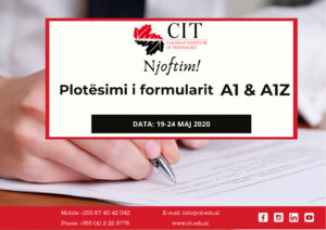 Njoftim për formularin e aplikimit A1 & A1Z