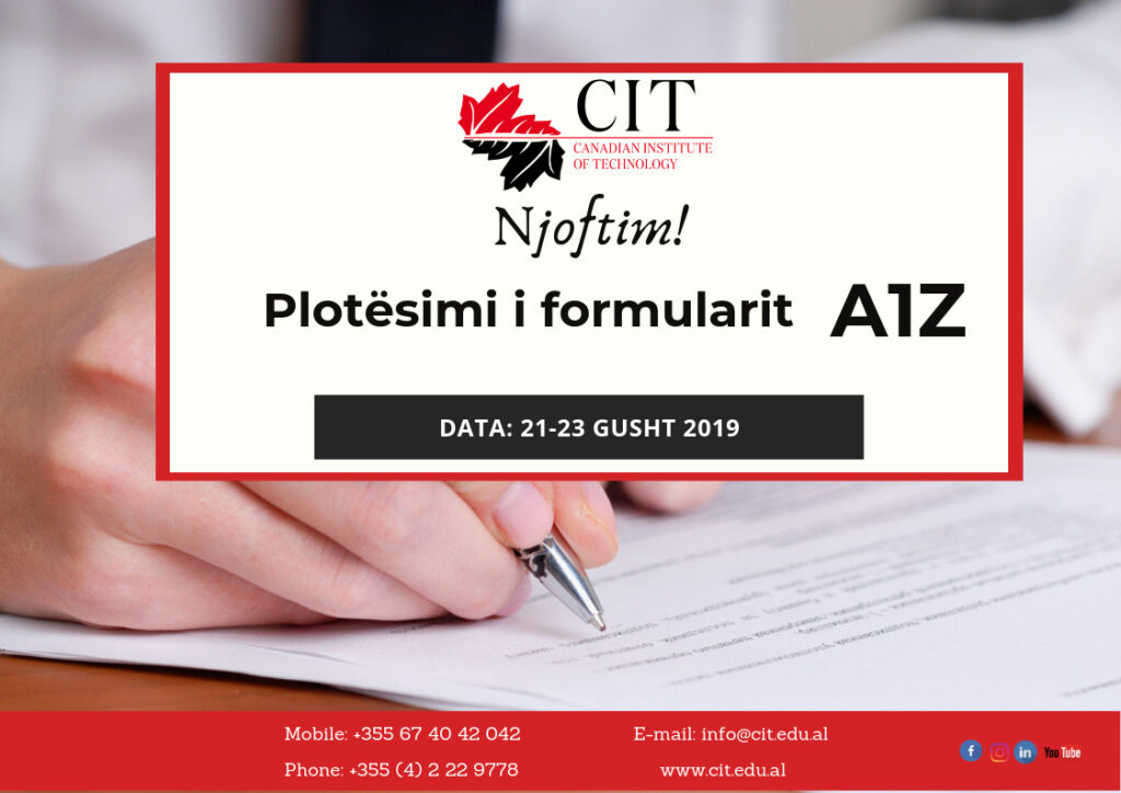 PLOTËSIMI I FORMULARIT A1Z