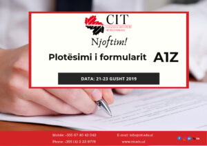PLOTËSIMI I FORMULARIT A1Z