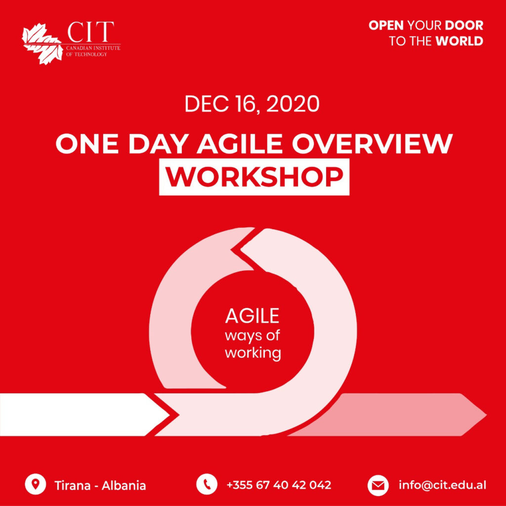 SEMINAR FALAS ME TEMË “ONE DAY AGILE OVERVIEW” NË 16 DHJETOR , 14:00 1 SEMINAR FALAS ME TEME ONE DAY AGILE OVERVIEW NE 16 DHJETOR 14 00