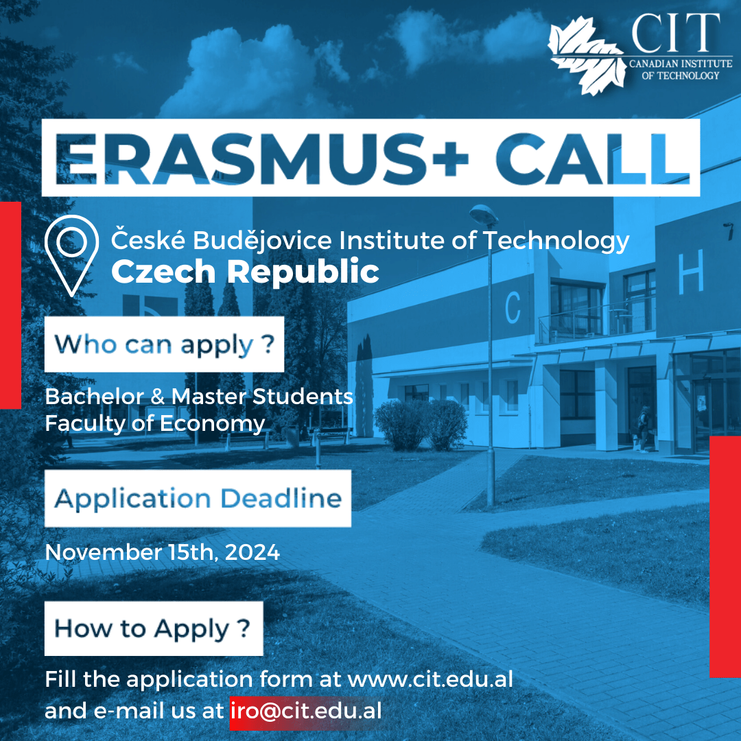 ERASMUS+ Exchange Opportunity at České Budějovice Institute of Technology