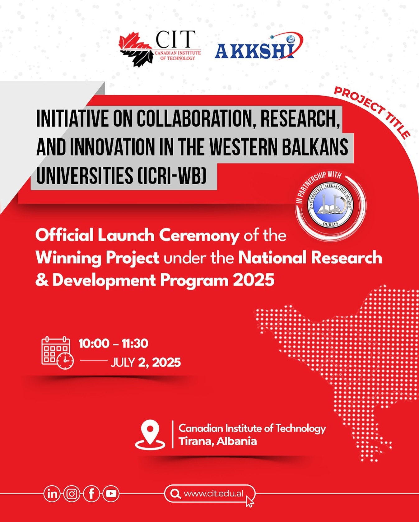 Launch of ICRI-WB Project to Strengthen Research and Innovation in the Western Balkans