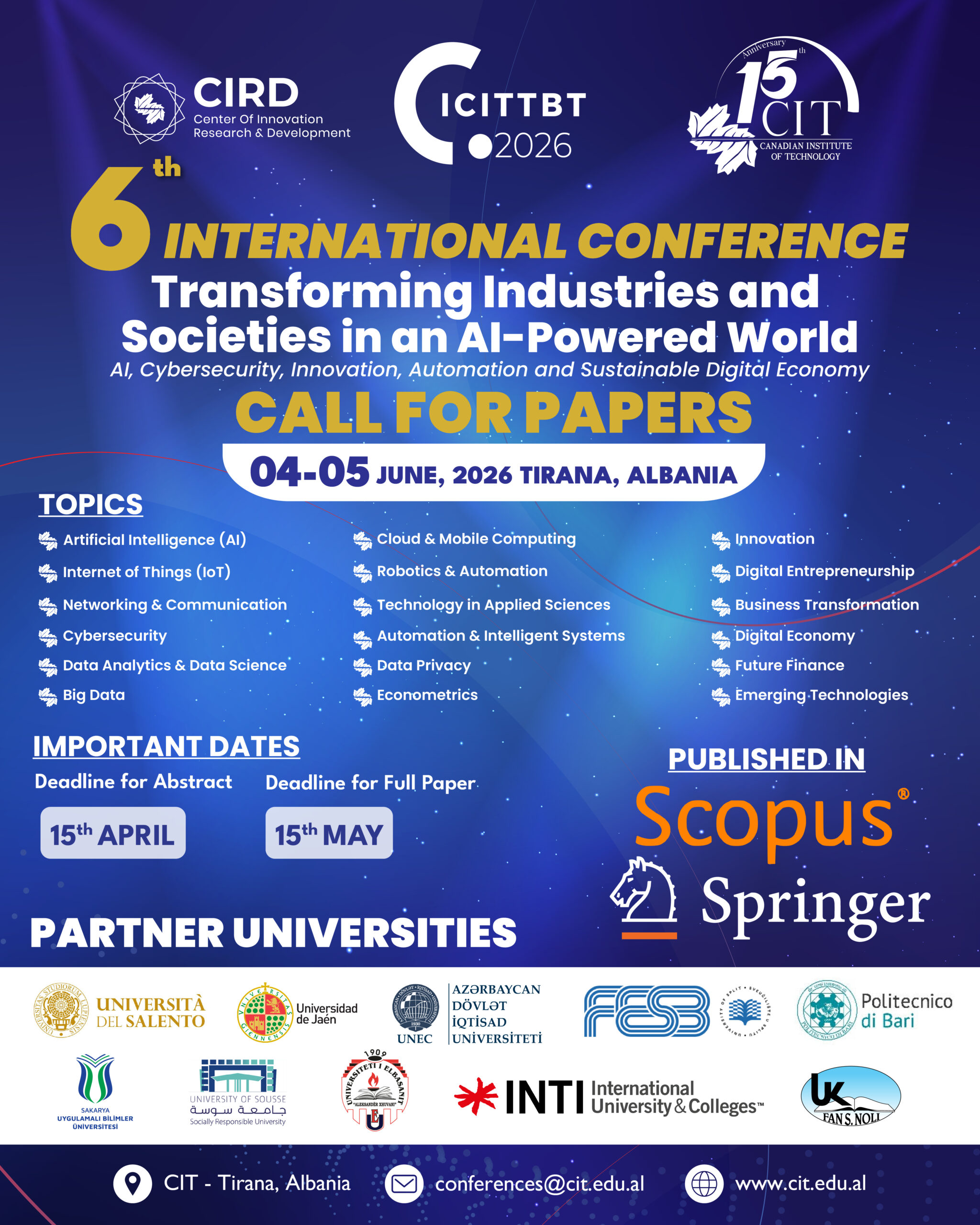 CALL FOR PAPERS - ICITTBT 2026