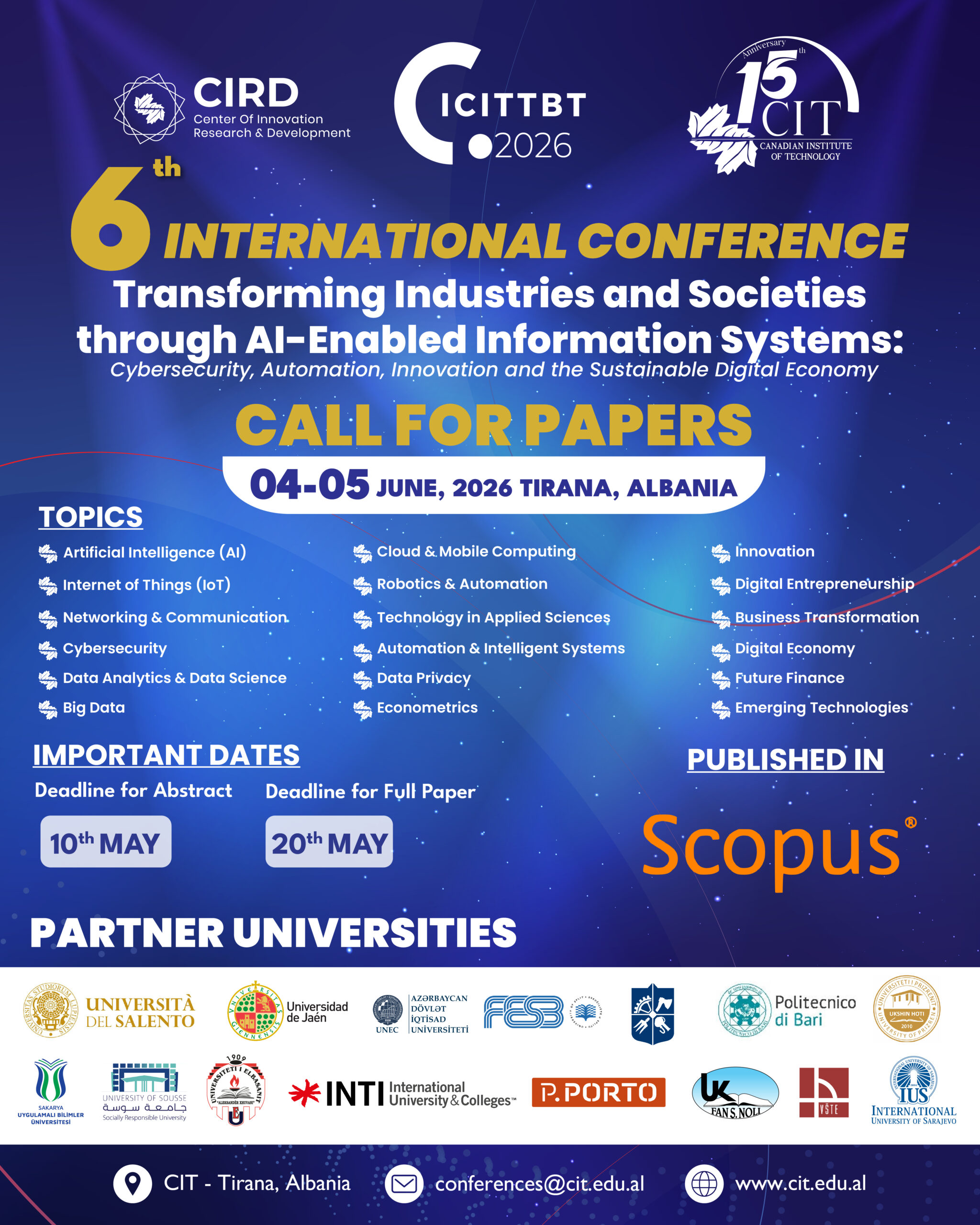 6th ICITTBT 2026 Conference
