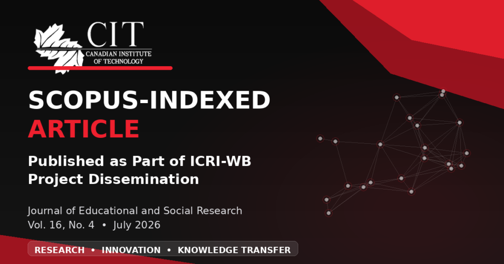 Scopus-Indexed Article Published as Part of ICRI-WB Project Dissemination 1 Scopus-Indexed Article Published as Part of ICRI-WB Project Dissemination